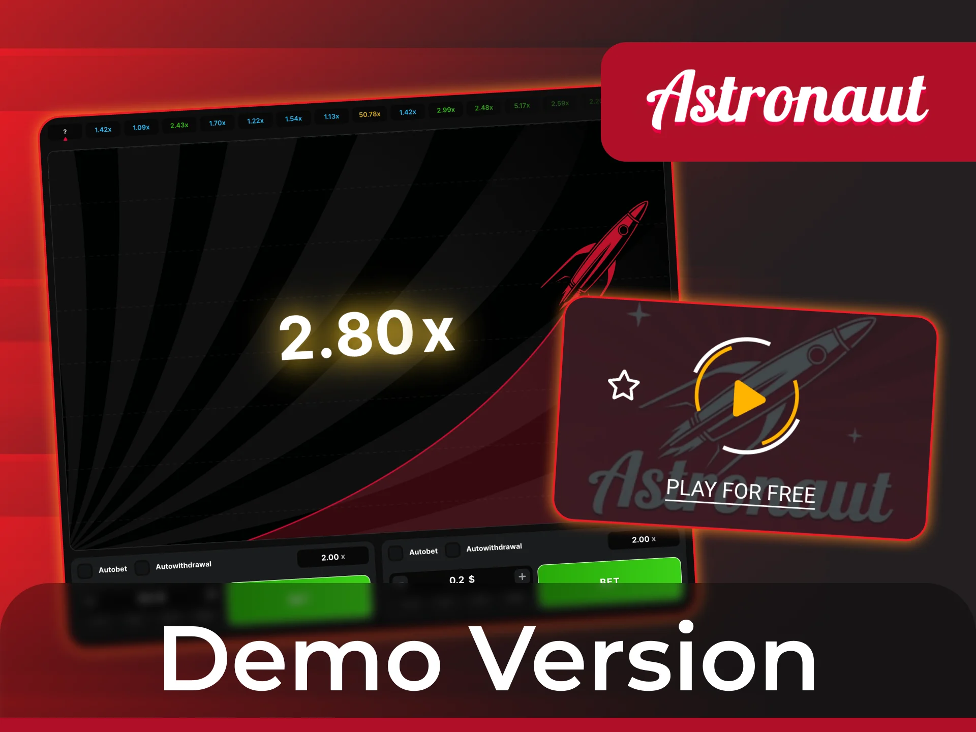 Learn how to play Astronaut game for free in demo mode.