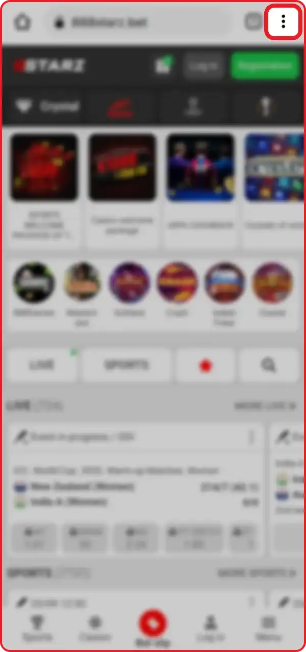 Tap the Astronaut menu icon in the top right corner of your screen.